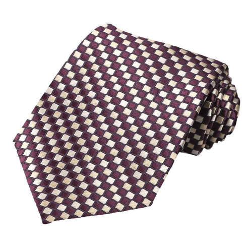 Eggplant Edmund Geometric Necktie